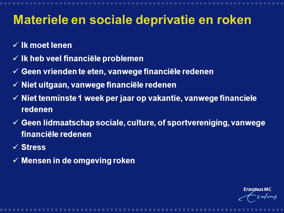 Sociaal Economische Verschillen In Roken De Rol Van De Omgeving Ppt